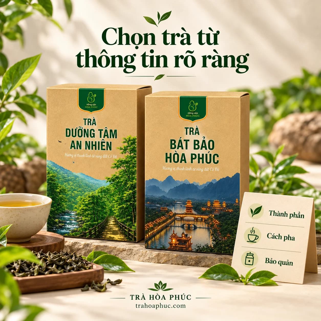 Chọn trà từ thông tin rõ ràng trên bao bì